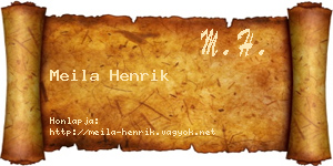 Meila Henrik névjegykártya